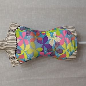 Swimsuit colorful flowered one piece